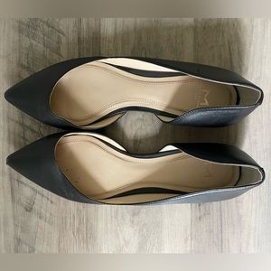 Marc Fisher Ballet Flats Black Leather Size 7.5